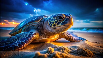 Obraz premium Sea Turtle Communication: Chemical & Vocal Nesting Signals