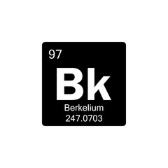 periodic table Berkelium glyph icon