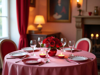 Fondi Di Rosso Per Decorare Le Stanze E I Tavoli In Occasione Della Festa Degli Innamorati. 00003