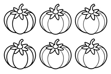 Tomato Line Art Vector Bundle