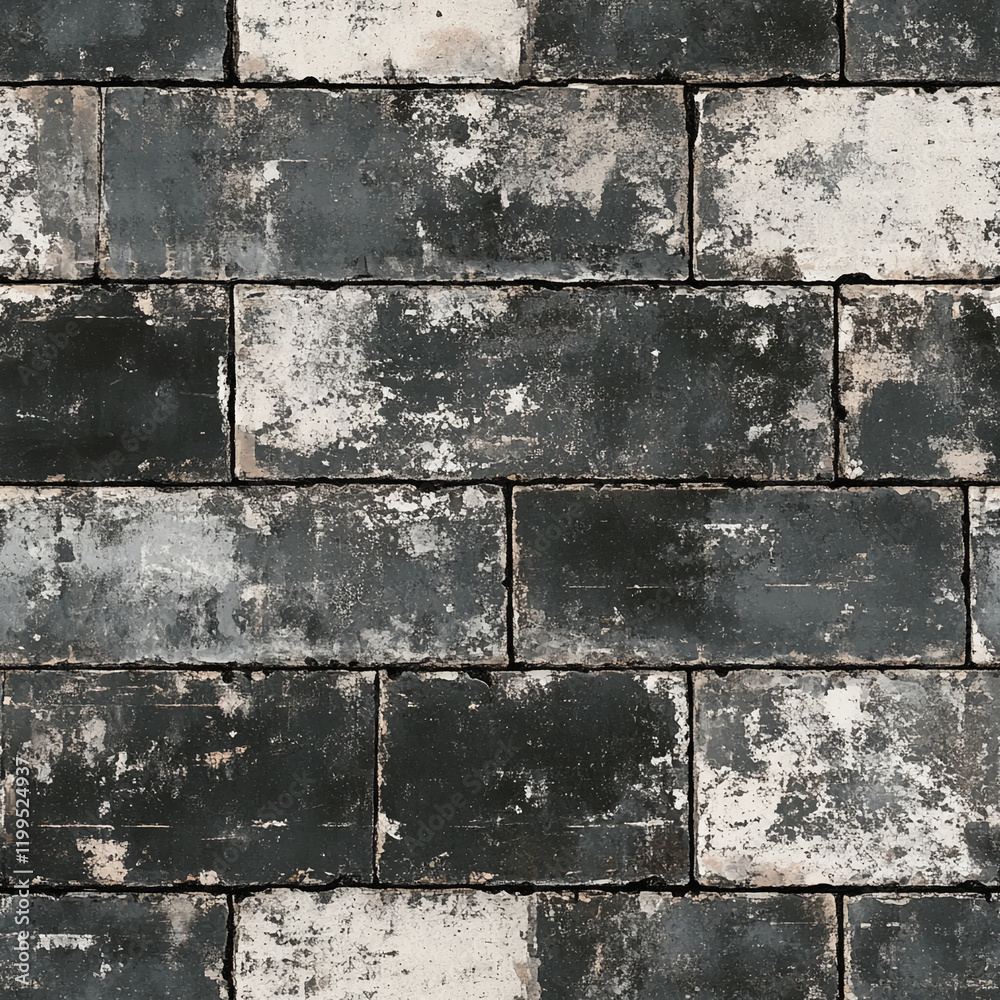 Poster vintage distressed brick texture with aged and weathered pattern