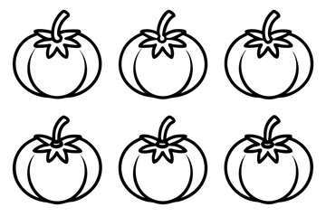 Tomato Line Art Vector Bundle