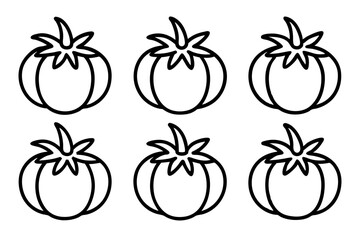 Tomato Line Art Vector Bundle