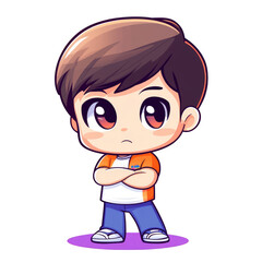 Charming cartoon character digital art playful environment cute style creative expression