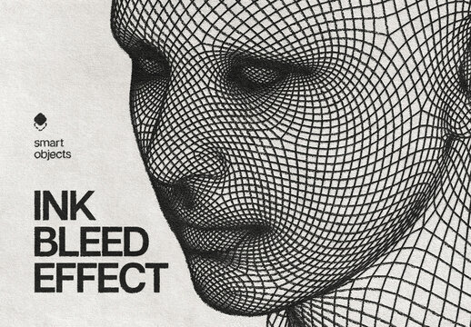 Ink Bleed Text & Logo Effect Mockup