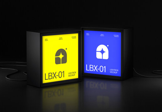 Lightboxes Signages Mockup