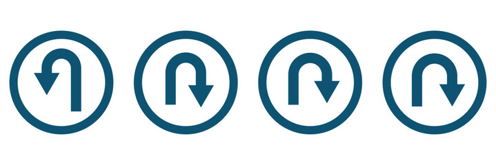 U turn arrow icon