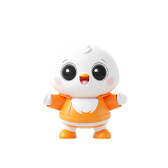 Obraz premium Playful cartoon character studio setting digital art bright colors front view whimsical design for kids