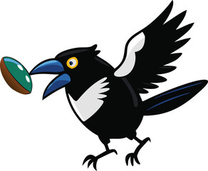 Fototapeta premium cartoon bird with open beak