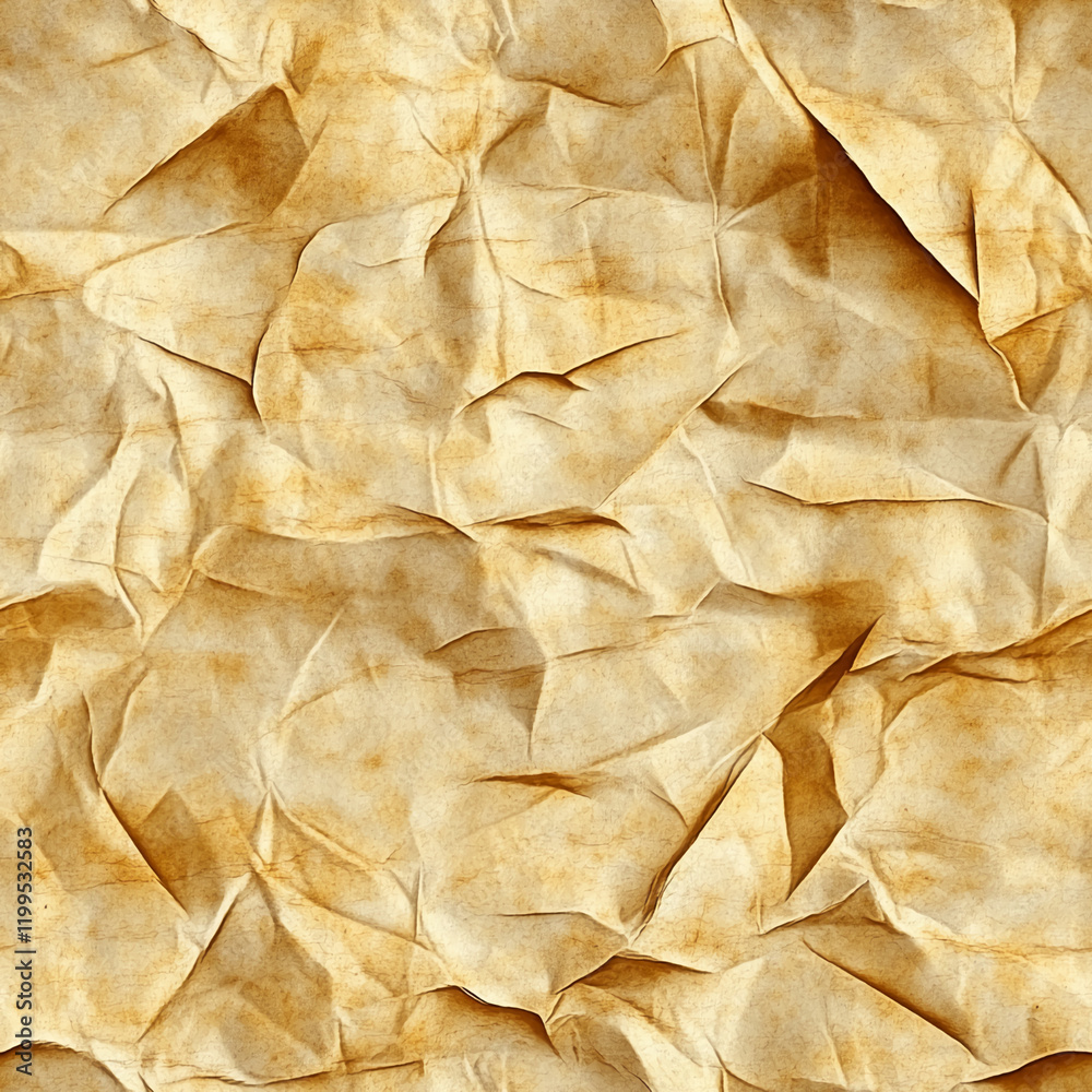 Poster crumpled vintage paper texture with earthy tones and a distressed pattern
