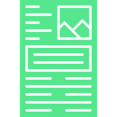 Obraz premium Images and Text on Page icon single vector illustration