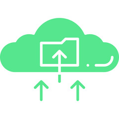 Upload all data on Cloud icon single vector illustration