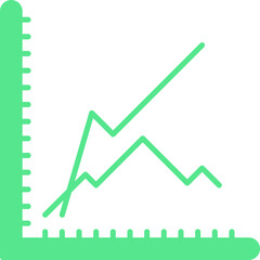 Business Chart icon single vector illustration
