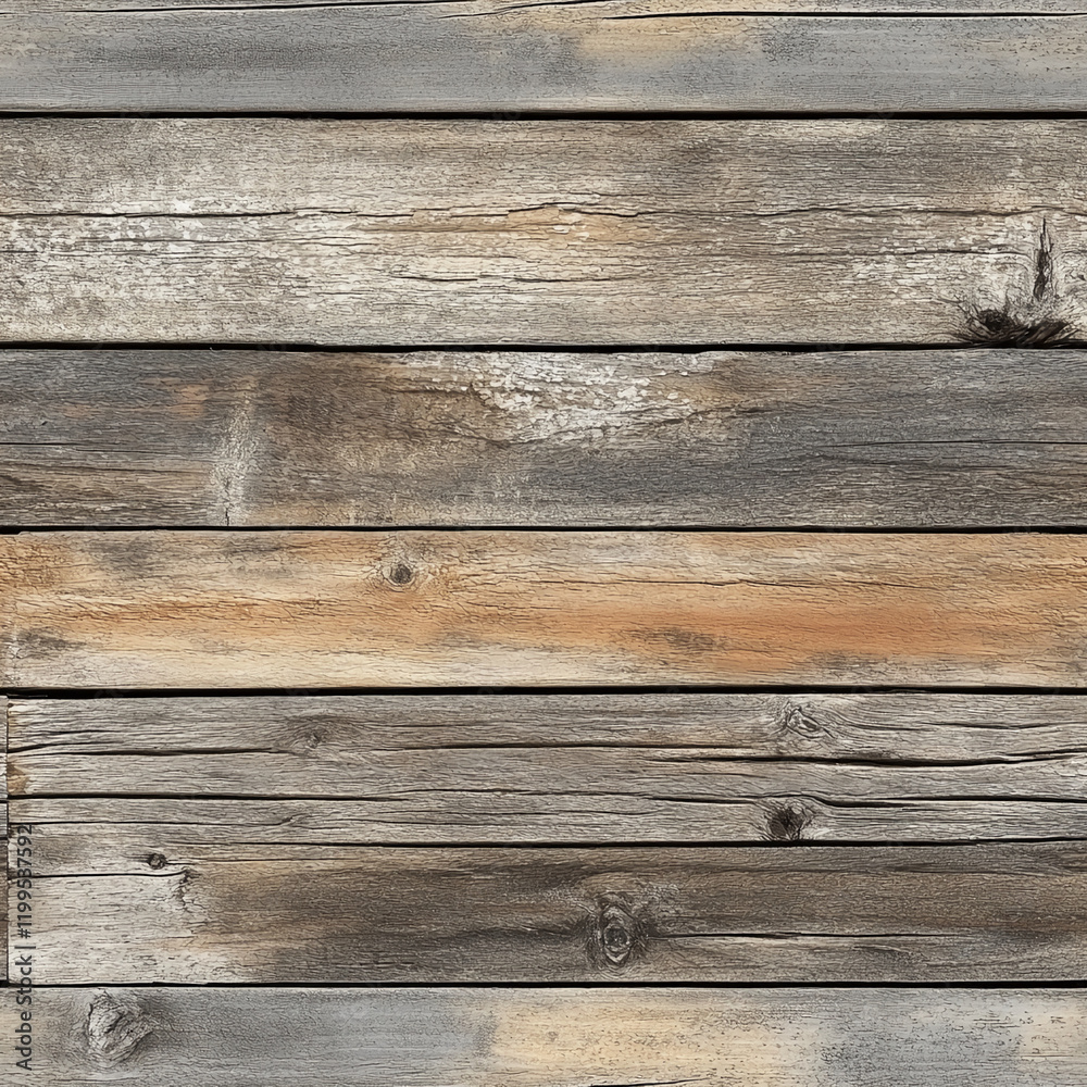 Aufkleber weathered wooden plank texture with natural knots and rustic grain patterns