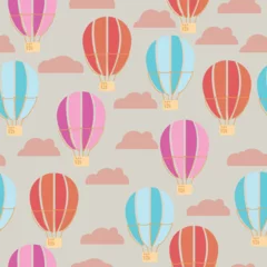 hot air balloon seamless pattern