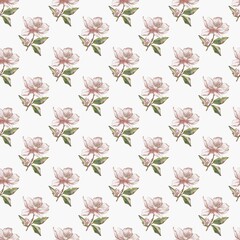 Elegant magnolia watercolor pattern for textiles and packaging design