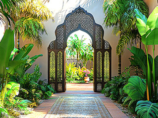 ornate garden archway
