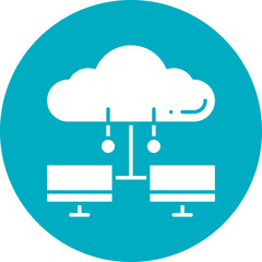 Cloud Connection icon single vector illustration