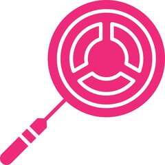 Search Chart icon single vector illustration