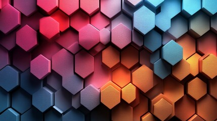 Abstract Hexagon Pattern: A Symphony of Colors and Shapes