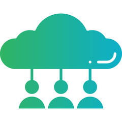 Cloud Group icon single vector illustration