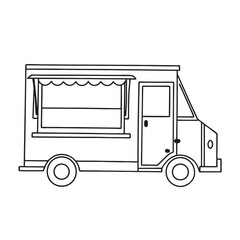 Food trucks icon vector illustration simple silhouette flat design