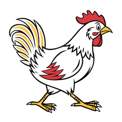 Chicken Vector Illustration High-Quality Design Isolated on Transparent Background