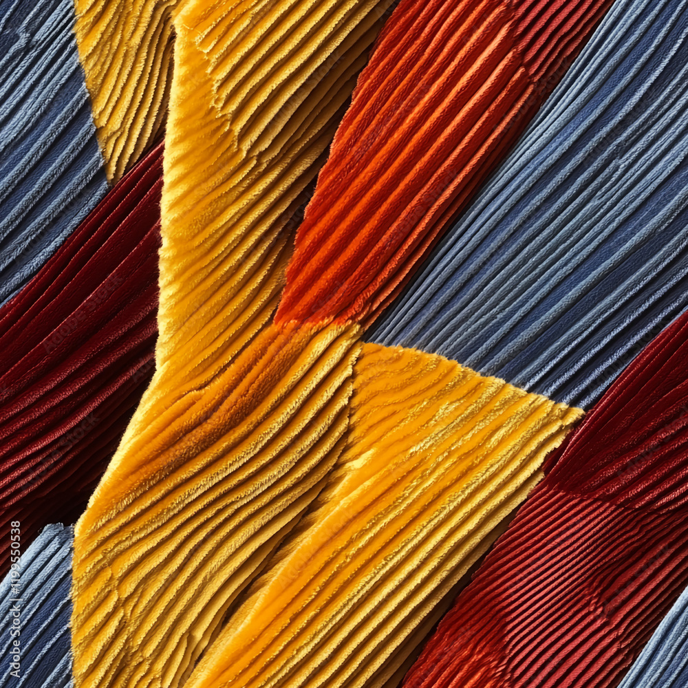 Poster Vibrant abstract texture with colorful striped patterns