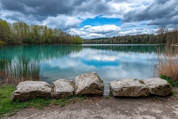  2020 - 08 - Luenersee - Luenersee 52 . Beautiful simple AI generated image