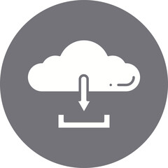 Cloud Input icon single vector illustration