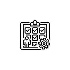 Skill Assessment line icon. Universal creative premium symbol. Vector sign icon logo template. Vector illustration