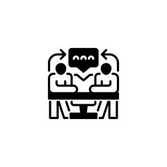 One on One Session line icon. Universal creative premium symbol. Vector sign icon logo template. Vector illustration