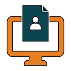 Computer, CV, and Device Icon