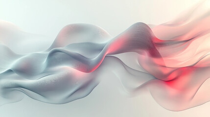 A wave of white and red color with a red line in the middle