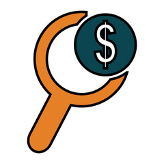 Dollar, Search, and Find Icon