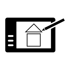 Drawing, Tablet, and Pencil Icon