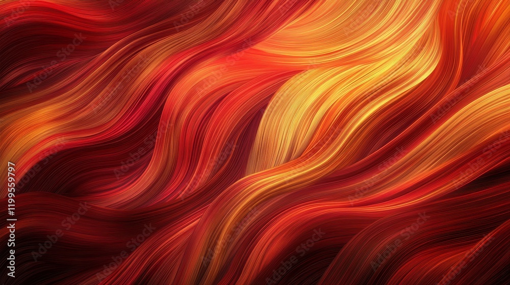 Aufkleber abstract background with flowing red and orange waves. perfect for modern designs.