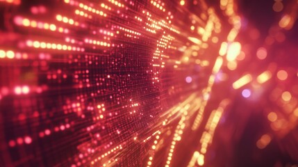 Obraz premium Technology background with glowing digital waves and futuristic light patterns