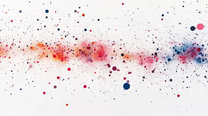 A painting of a galaxy with many different colors and dots