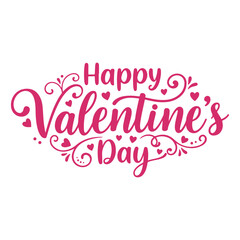 Happy Valentine's Day creative Valentine's Day celebration Valentines day typography lettering design