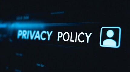 Privacy Policy Background – Security and Business Terms with Copy Space for Employee Privacy Policies, business policy, employees privacy policies, digital privacy concepts