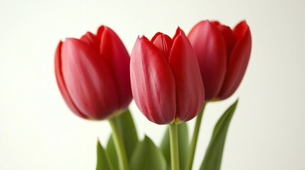 Isolated tulip plant