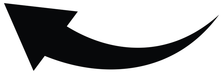 Curved arrow icon. Vector curved arrow icon. Left right direction arrows symbol design.