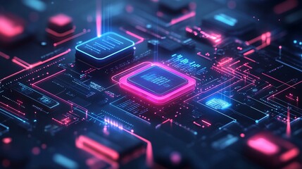 Digital business communication theme with cybersecurity, cloud computing, and SAAS icons, representing IT solutions and modern web services.