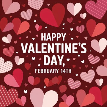 Abstract Heart-Themed Valentine's Day Art