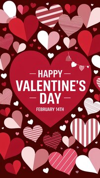 Floating Heart Balloon Valentine's Background