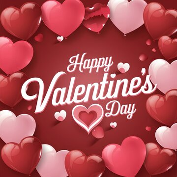 Beautiful Valentine Greeting with Heart Theme