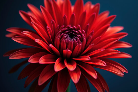 Close-up of a red chrysanthemum flower