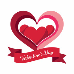 illustration of heart with ribbon