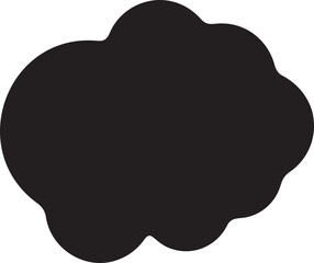 Vector cloud shape, abstract bubble frame, background graphic